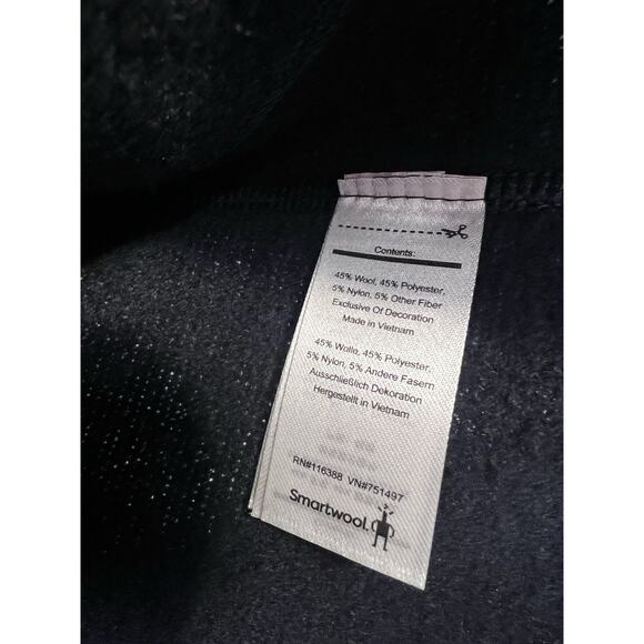 Smartwool Navy Blue Plush Fleece Wool Turtleneck Pullover Women’s Large - Picture 4 of 7